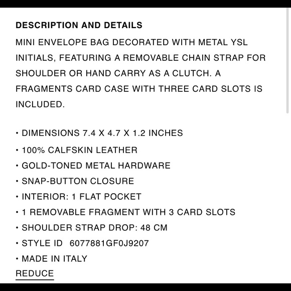 Cream YSL cross body WOC - Picture 9 of 9